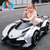 Xe ô tô điện lambogini, xe đua F1 siêu nhanh, kết nối Đk qua ĐT, xe điện trẻ em 1