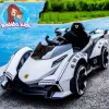 Xe ô tô điện lambogini, xe đua F1 siêu nhanh, kết nối Đk qua ĐT, xe điện trẻ em 3