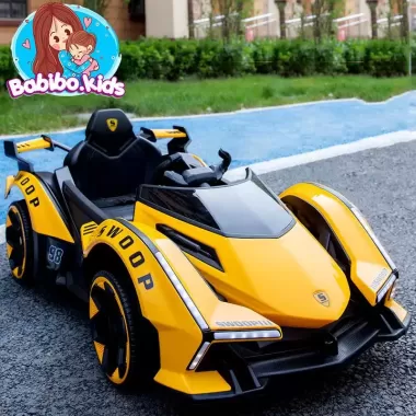 Xe ô tô điện lambogini, xe đua F1 siêu nhanh, kết nối Đk qua ĐT, xe điện trẻ em 7