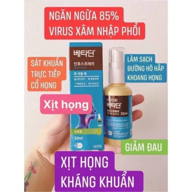 Xịt Miệng Betadine Hàn Quốc - Giải Pháp Cổ Họng Tối Ưu Giá 299k!