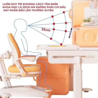 ZEN Bàn làm việc Bộ bàn học chống gù gỗ tự nhiên cao cấp nâng thiết kế phong cách Bắc Âu Sáng Tạo Và Tiện Ích Sáng Tạo 7