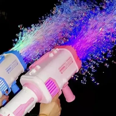 60 Lỗ Súng Bong Bóng Đèn LED Điện Tự Động Xà Phòng Tên Lửa Bong Bóng Máy Đồ Chơi Cho Trẻ Em Ngoài Trời Tiệc Cưới Trẻ Em Quà Tặng
