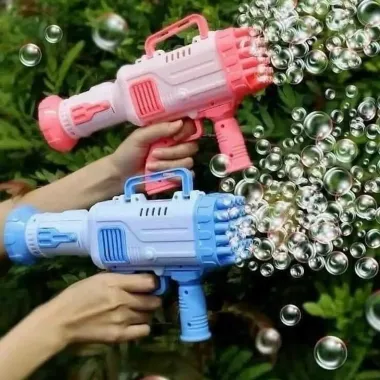60 Lỗ Súng Bong Bóng Đèn LED Điện Tự Động Xà Phòng Tên Lửa Bong Bóng Máy Đồ Chơi Cho Trẻ Em Ngoài Trời Tiệc Cưới Trẻ Em Quà Tặng