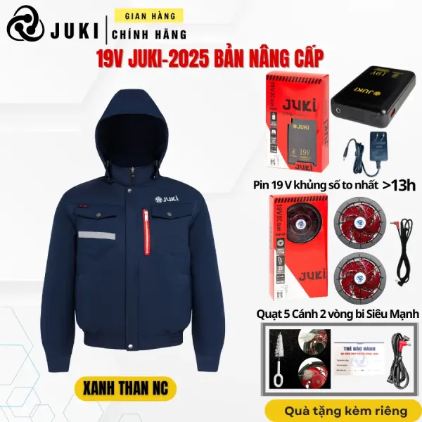 Trải nghiệm thực tế áo điều hòa JUKI 19V: thiết kế, bảo hành 12 tháng và quà tặng kèm