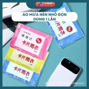 Áo Mưa Dùng Một Lần Giá Rẻ - Du Lịch, Đi Tàu Chỉ 4000đ