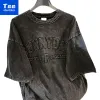 Áo Thun Hip Hop Cotton Tay Ngắn Dáng Rộng In Chữ Cá Tính Nam Nữ Giá 35k 1