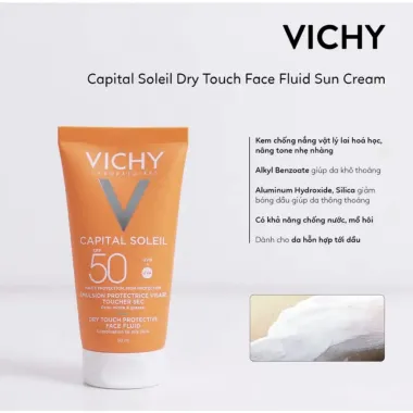 (AUTH- PHÁP) Kem Chống Nắng Vichy SPF50 Ideal Soleil Emulsion Anti-Brillance 3