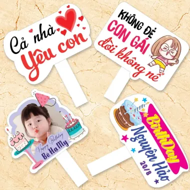 Bảng Cầm Tay Sinh Nhật Giá Rẻ - Hashtag Thôi Nôi, Đầy Tháng Chỉ 14990đ 5