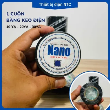 Băng Keo Điện Nano Đen Chống Nước Chịu Nhiệt Cao 10-30 Yard Giá Rẻ 8500đ 1