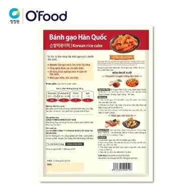 Bánh gạo Hàn Quốc O'Food 1KG - Gạo cao cấp, dẻo dai thơm ngon, giá chỉ 25k 5 Bánh gạo Hàn Quốc O'Food 1KG - Gạo cao cấp, dẻo dai thơm ngon, giá chỉ 25k 5
