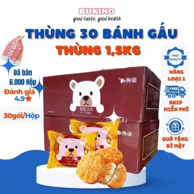 Bánh Gấu Ruốc Thơm Ngon Đậm Vị - 30 Cái, Giá Chỉ 118k, Date Mới 6