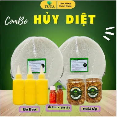 Bánh Tráng Phơi Sương TUTA Giá Rẻ Ăn Kèm Muối Tép Hành Phi - Cuộn Bơ Ngon Chỉ 159k 1