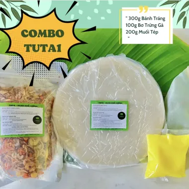 Bánh Tráng Phơi Sương TUTA Giá Rẻ Ăn Kèm Muối Tép Hành Phi - Cuộn Bơ Ngon Chỉ 159k 4