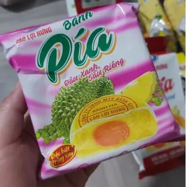 Bịch {12 cái } Bánh Pía Đậu Xanh Sầu Trứng Muối sầu Riêng Cao Lợi Hưng (loại 95g/cái )- BBIA 01 - AnNa. 3
