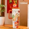 Bình giữ nhiệt Diller D9222 Xiu Doggy Series 1200ml có tay cầm, ống hút giá chỉ 503k 3