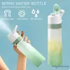 Bình Nước Phun Sương Thể Thao 700ml - Cốc Nước Tiện Lợi Làm Mát & Dưỡng Ẩm Giá 23k