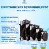 Bình Tông Inox Đựng Rượu Nước Siêu Bền 0.25L-5L Du Lịch Dã Ngoại Tặng Túi Da