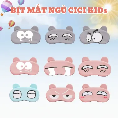 Bịt mắt ngủ bảo vệ mắt CICI KIDS giúp massage thư giãn, hỗ trợ ngủ ngon họa tiết đáng yêu 1 Bịt mắt ngủ bảo vệ mắt CICI KIDS giúp massage thư giãn, hỗ trợ ngủ ngon họa tiết đáng yêu 1