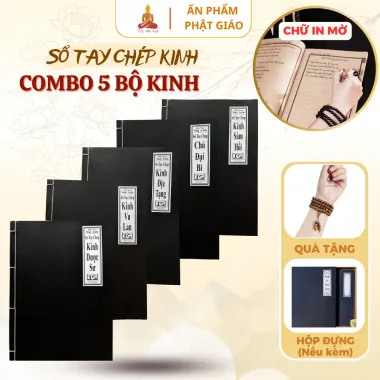 Bộ 5 Sổ Chép Kinh Cao Cấp Tặng 10 Bút, Vòng 108 Hạt & Lá Bồ Đề - Giảm Giá Cực Sốc 18.000đ 3 Bộ 5 Sổ Chép Kinh Cao Cấp Tặng 10 Bút, Vòng 108 Hạt & Lá Bồ Đề - Giảm Giá Cực Sốc 18.000đ 3