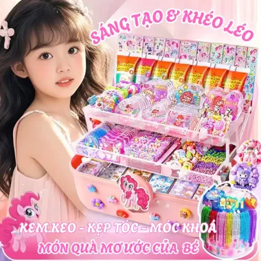 Bộ Guka Móc Khoá Kẹp Tóc Charm Xinh Nhiều Màu Giảm 23% Chỉ 165k - Quà Tặng Bé Gái 3