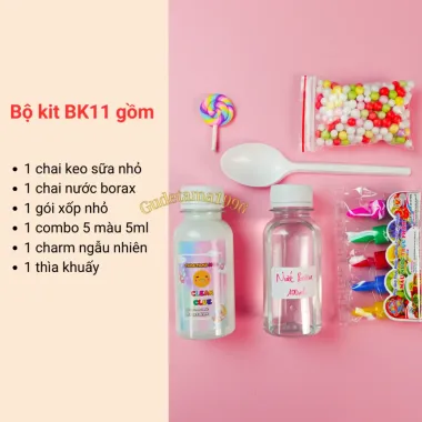 Bộ Kit Slime Cơ Bản BK11 Giá Rẻ 15000đ - Hướng Dẫn Làm Slime Dễ Dàng Cho Học Sinh 1 Bộ Kit Slime Cơ Bản BK11 Giá Rẻ 15000đ - Hướng Dẫn Làm Slime Dễ Dàng Cho Học Sinh 1
