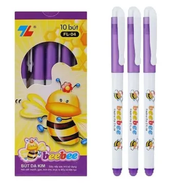 Bút Bebe Dạ Kim Màu Tím Giá Rẻ Chỉ 45500Đ - Hộp 10 Cái Bút Chất Lượng Cao
