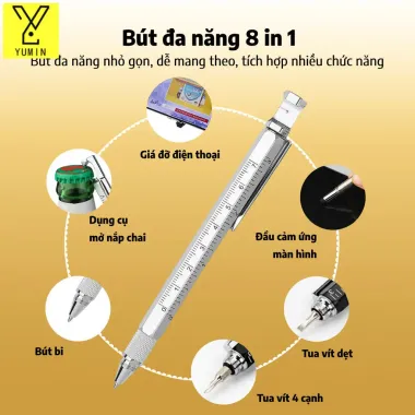 Bút Bi Cảm Ứng KAVI Mực Đen Tích Hợp Tua Vít 2 Đầu & Vạch Kẻ Đo Độ Giá Cực Sốc 12120 VNĐ 5