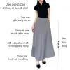 Chân váy dài 90cm dáng suông chữ A chắp 8 mảnh cạp cao che bụng tốt tôn dáng có túi 2 bên có bigsize CV02B