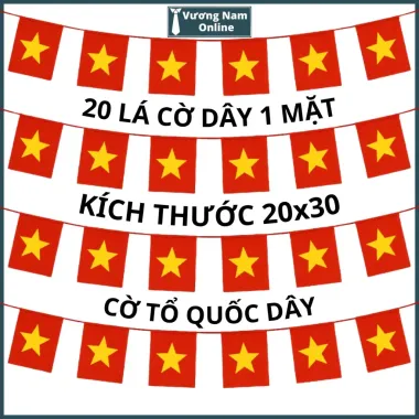 Cờ Dây Treo Tổ Quốc Việt Nam 10m Vải Phi Bóng Giá Rẻ 18000 VND - Cờ Đảng Giá Tốt VNO147 1