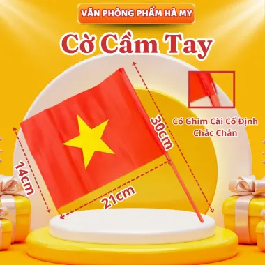 Cờ Vẫy Cầm Tay In 2 Mặt HCM - Combo 5 Cái Giá Rẻ Chỉ 19900đ Thay 24079đ 3