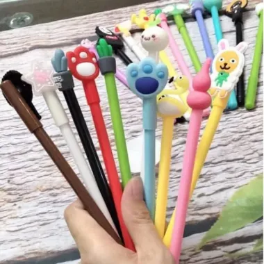 Combo Bút Gel Mực Tím Đen Xanh 3D Cute Kèm Túi Zip - Giá Rẻ 53.000đ Thay 68.370đ