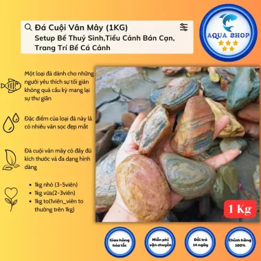Đá Cuội Vân Mây 1kg Trang Trí Bể Cá Thủy Sinh - Giảm 20% Còn 25k 5