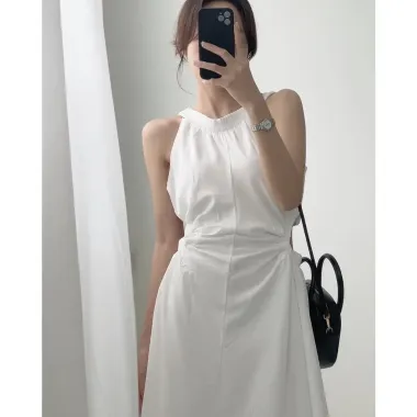 Đầm Dài Cut Out Màu Trắng Siêu Đẹp Váy Maxi Midi Bo Chun Khoét Eo Giảm Giá Cực Sâu chỉ 305k