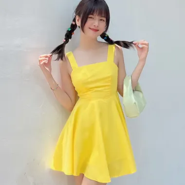 Đầm hai dây nữ bản to dáng suông phong cách tiểu thơ sang trọng Simmy Miều Est.2013 1