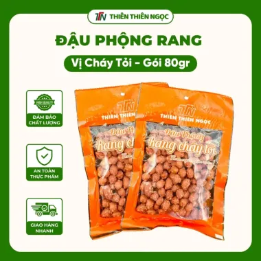 Đậu Phộng Rang Cháy Tỏi Thơm Ngon Ăn Vặt Eatclean - Giảm 15% Chỉ 59k/thùng 10 gói 70gr