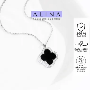 Dây chuyền bạc nữ cỏ bốn lá hai mặt may mắn giá chỉ 269k - Giảm từ 330870 VND