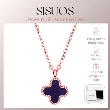 Dây chuyền SISUOS Dual Lucky Leaves Necklace Rose Gold