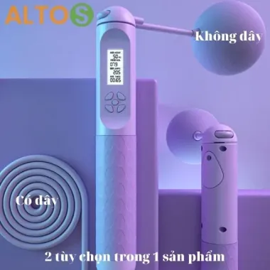 Dây Nhảy Không Dây JUSTFIT Đếm Vòng Giảm Cân - Giá Chỉ 39K! 6 Dây Nhảy Không Dây JUSTFIT Đếm Vòng Giảm Cân - Giá Chỉ 39K! 6