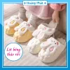 Dép Bông Con Thỏ Tháo Rời Lót Lông Cừu Cho Nữ - Mùa Đông Chống Thấm Nước Trơn Giá Shock