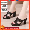 Dép Nữ Cao Gót Quai Bản H Gót Vuông 3-8 Phân Khuyến Mãi 105470k KH-09 1