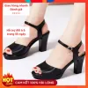 Dép Nữ Cao Gót Quai Bản H Gót Vuông 3-8 Phân Khuyến Mãi 105470k KH-09 6