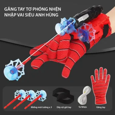 Đồ Chơi Găng Tay Nhện Phóng Tơ - Bắn Tơ Dính Siêu Bám, Dây 5m, Giá Shock 69k 1