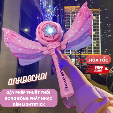 Đồ Chơi Gậy Phép Thuật Thổi Bong Bóng Phát Nhạc Đèn LED Cầm Tay Công Chúa Giá Rẻ 1 Đồ Chơi Gậy Phép Thuật Thổi Bong Bóng Phát Nhạc Đèn LED Cầm Tay Công Chúa Giá Rẻ 1