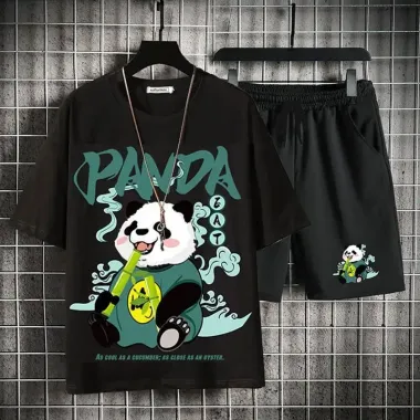 Đồ Thể Thao Nam Nữ Unisex - Quần Short Áo Thun Gấu Trúc PANDA Ulzzang Giá Sốc 69k
