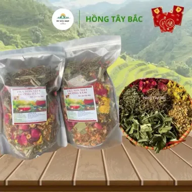 [Freeship] Trà Sơn Mật Hồng Dưỡng Tâm SaPa Mix 7 Vị Siêu Ngon (Cỏ Ngọt , Hoa Nhài , Cúc Chi , Lá Dứa , Sơn Mật , 1
