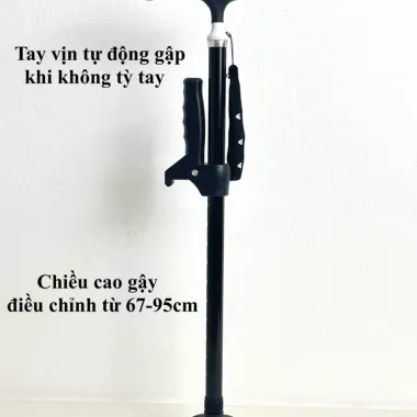 Gậy 1 Chân Cho Người Già Tay Vịn - Cán Dài Chống Trượt Giá Tốt 135k 4