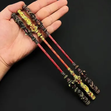Gậy Như Ý Nhất Long Trang Trí Phòng Dọc Giấy Gót Hoa Quả Giá CỰC SỐC 155K 3