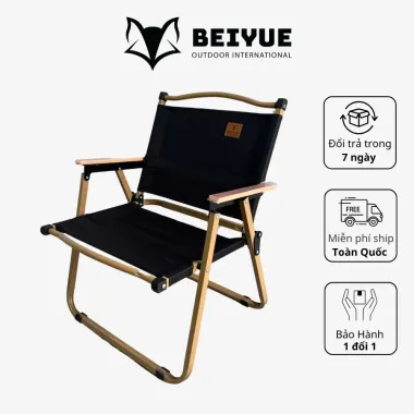 Ghế Gấp Gọn BEIYUE Vải Đen - Ghế Cafe, Du Lịch, Dã Ngoại - Giá 160k - Nhập Khẩu Chính Hãng