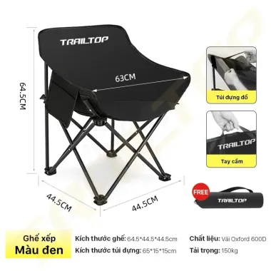 Ghế Gấp Gọn Dã Ngoại 150kg Chịu Tải - Ghế Camping Giá Rẻ 49k COD