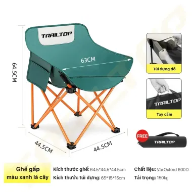 Ghế Gấp Gọn Dã Ngoại 150kg Chịu Tải - Ghế Camping Giá Rẻ 49k COD